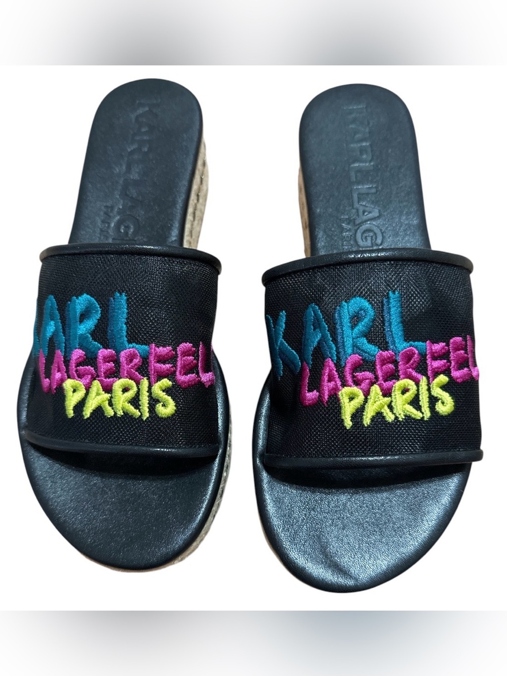 Karl Lagerfeld Paris "Kamara" Platform Slide Sandals
